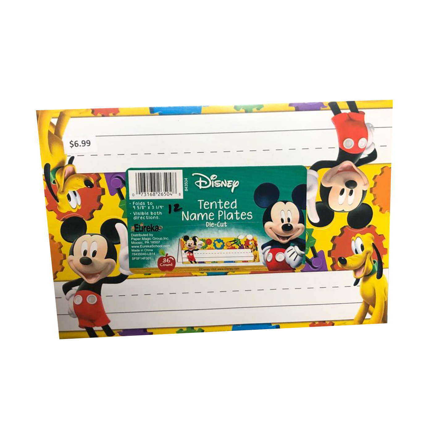 Eureka • Tented Name Plates "Mickey Mouse Clubhouse - Gears Tented"